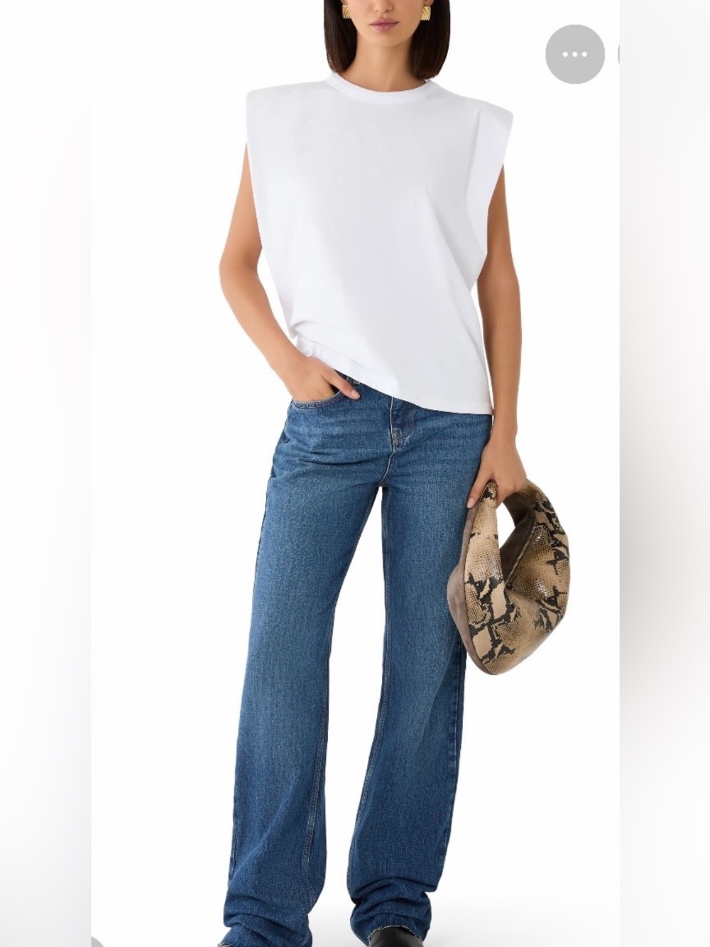 The Frankie Shop White Padded-Shoulder Muscle Tank